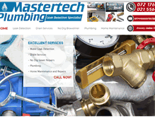 Tablet Screenshot of mastertechplumbing.co.za